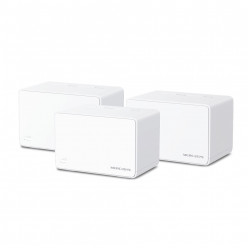 MERCUSYS Halo Halo H80X (3-pack)  AX3000 Mesh Wi-Fi 6 System, 3 x Gigabit LAN Port, 2402Mbps on 5GHz + 574Mbps on 2.4GHz, 802.11ac/b/g/n, Beamforming, Wi-Fi Dead-Zone Killer, Seamless Roaming with One Wi-Fi Name, Parrents control